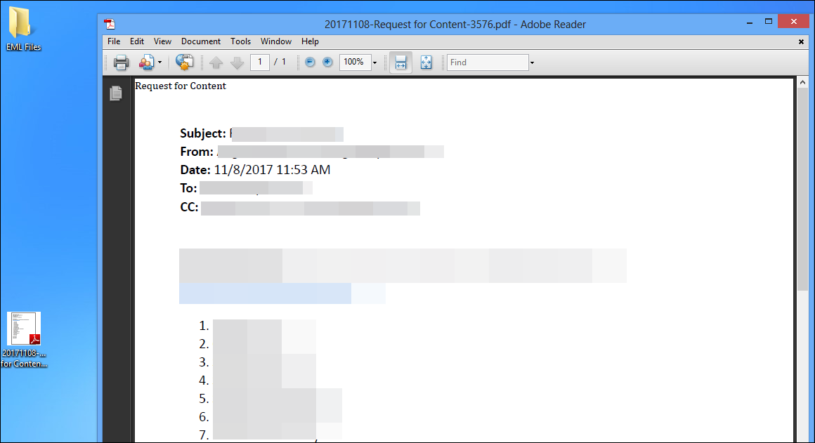 10: Print EML Files to PDF Format